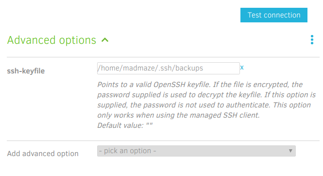 Specify SSH Key